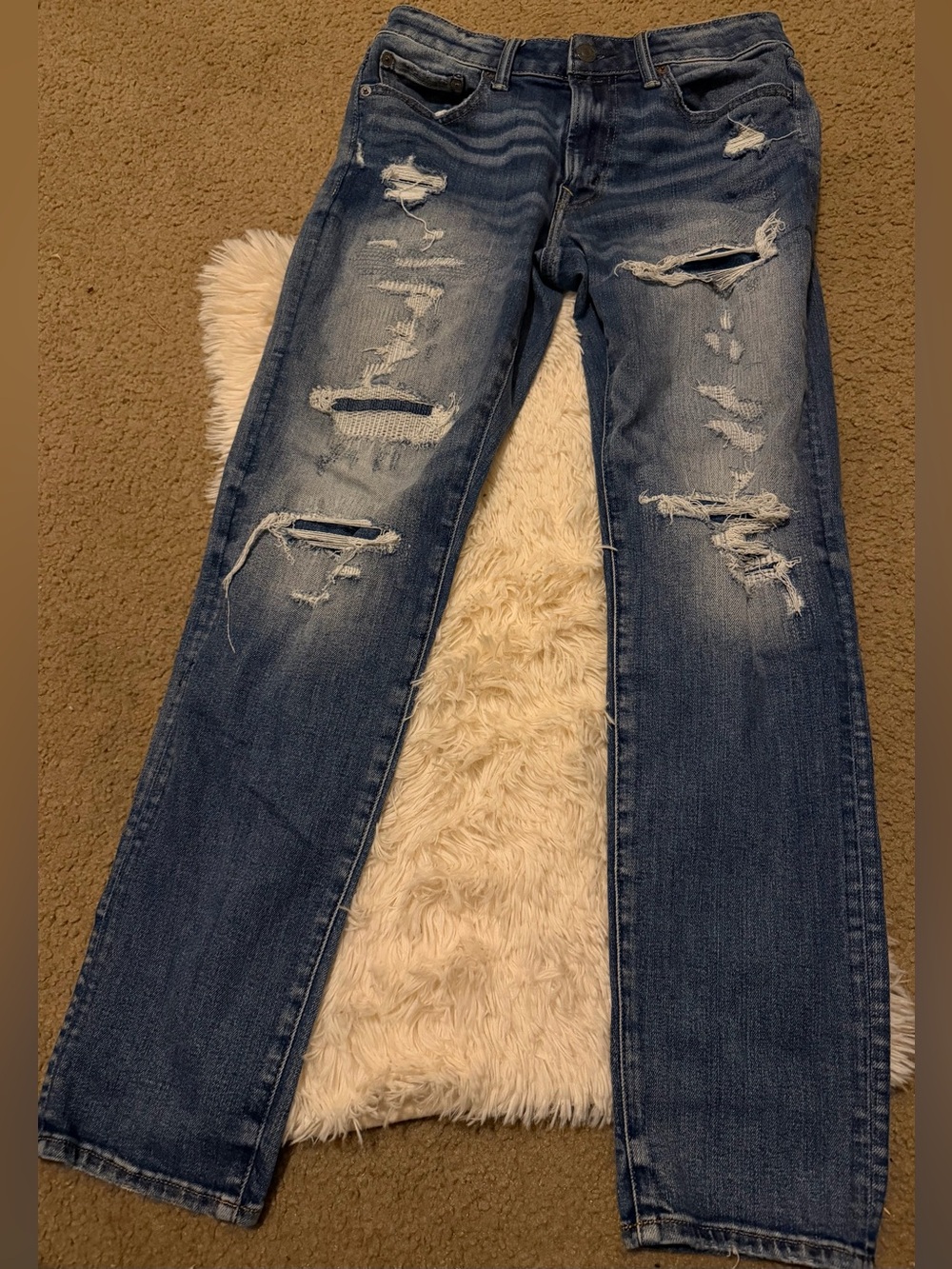 Distressed kids Straight-Leg Jeans - Blue